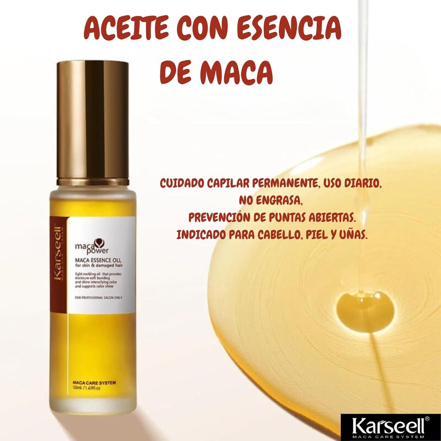 Karseell Moroccan Argan Oil for Hair Healing Cold Pressed Weightless Argan Oil Hair Serum for Dry Damaged Hair 50ml